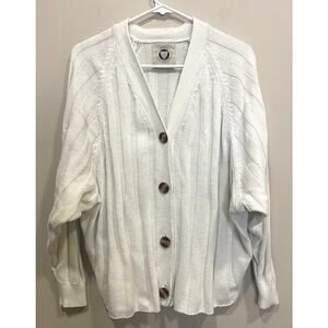 Urban Outfitters Ivory Boyfriend Button Front Cardigan Women's Size XS